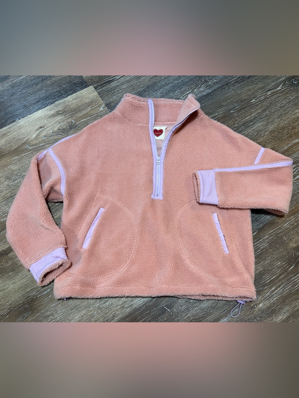 Lavender & Pink Half Zip Fleece Pullover